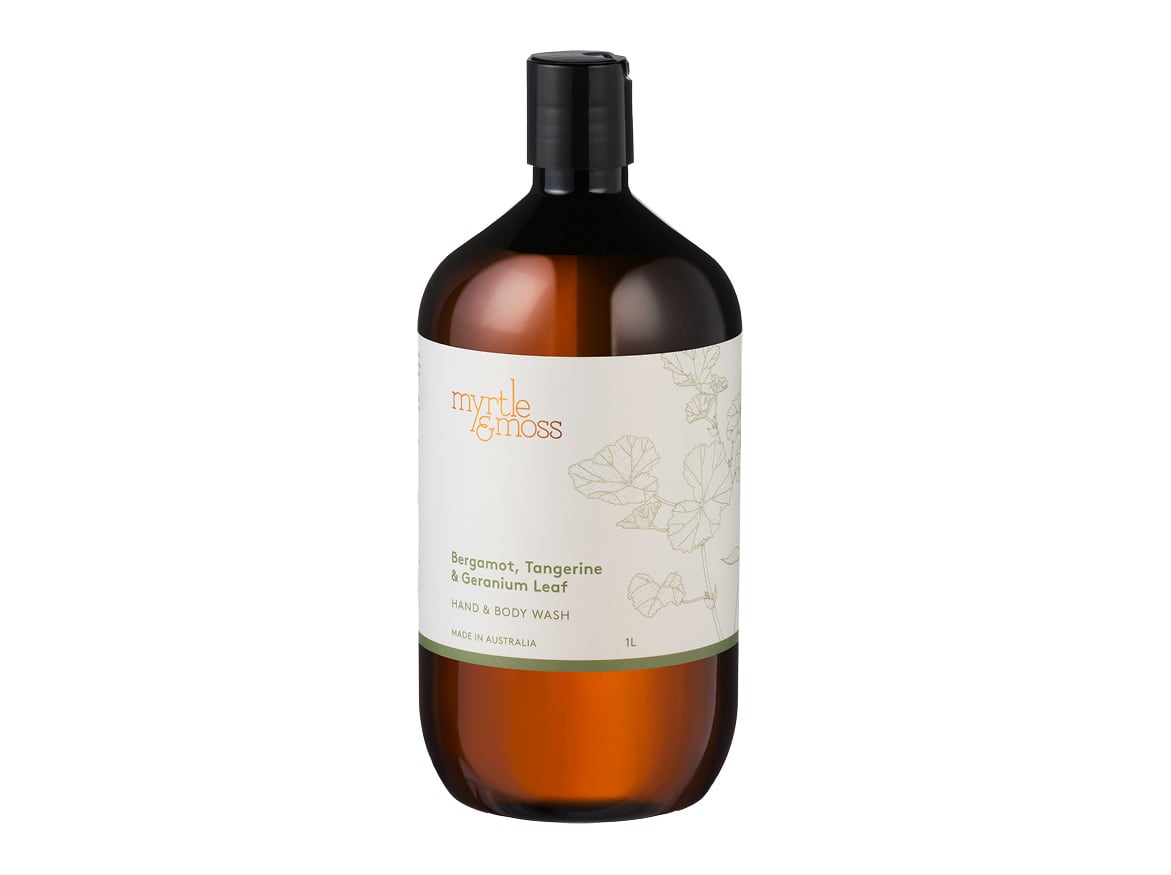 Bergamot, Tangerine &amp; Geranium Leaf Hand and Body Wash Refill Bottle on a white background