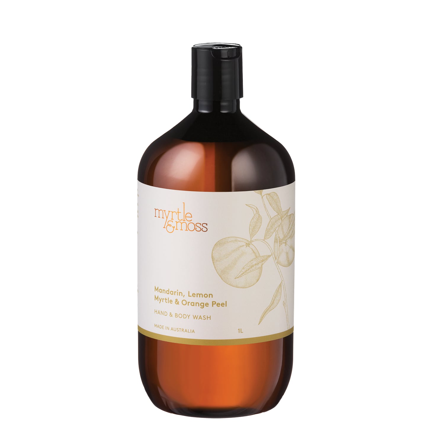 Mandarin, Lemon Myrtle &amp; Orange Peel Hand and Body Wash Refill Bottle on a white background