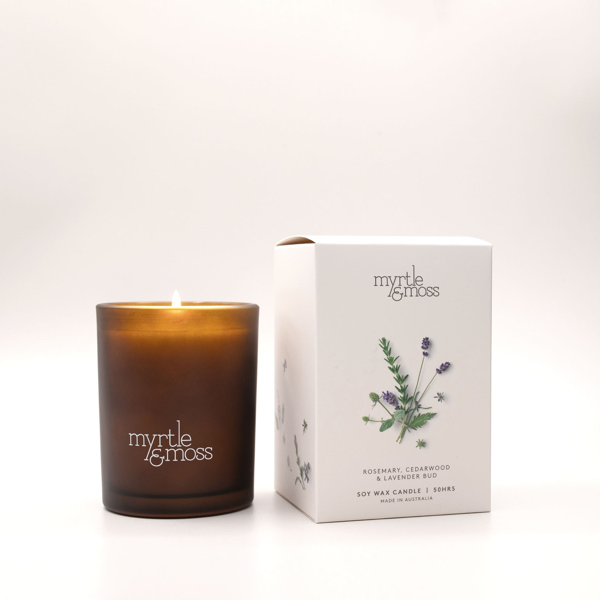 Soy Wax Candle / Large 50HR ~ Rosemary, Cedarwood &amp; Lavender Bud