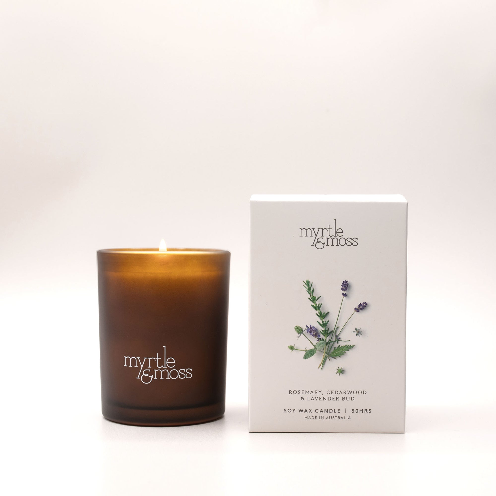 Soy Wax Candle / Large 50HR ~ Rosemary, Cedarwood &amp; Lavender Bud