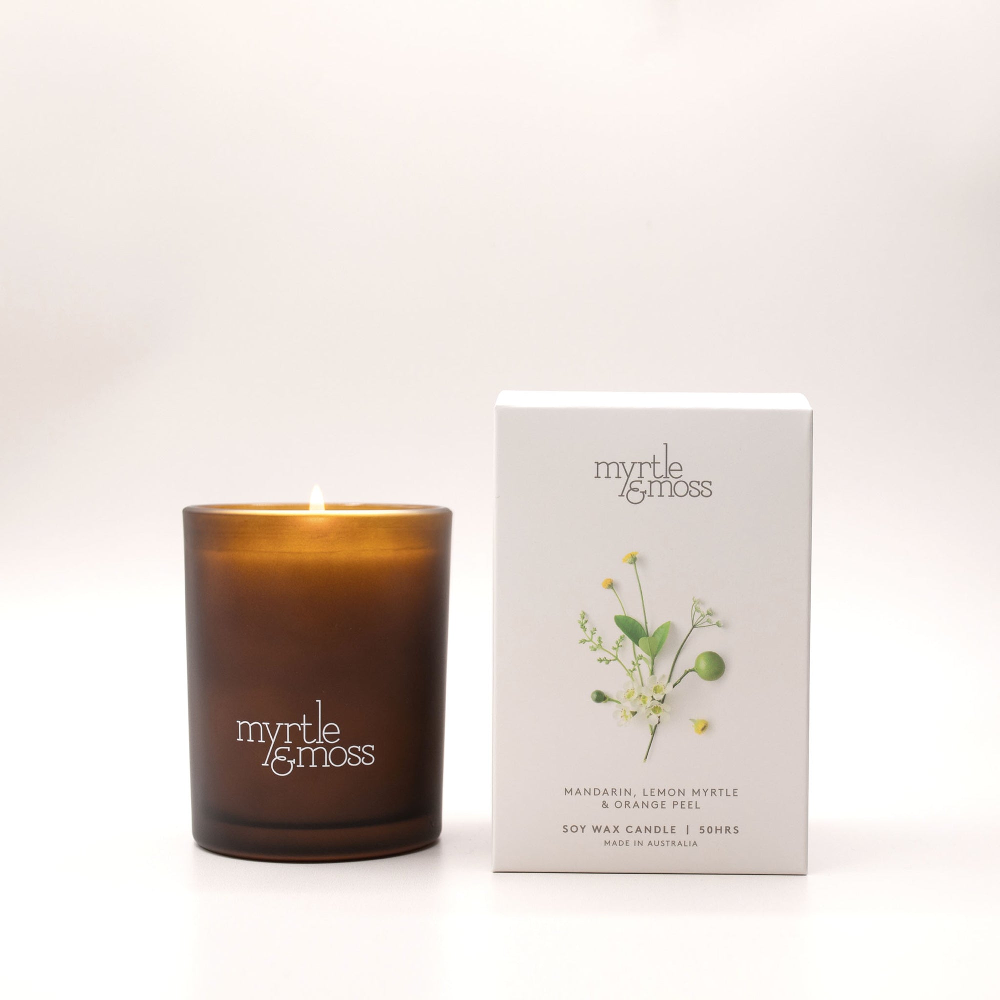 Soy Wax Candle / Large 50HR ~ Mandarin, Lemon Myrtle &amp; Orange Peel