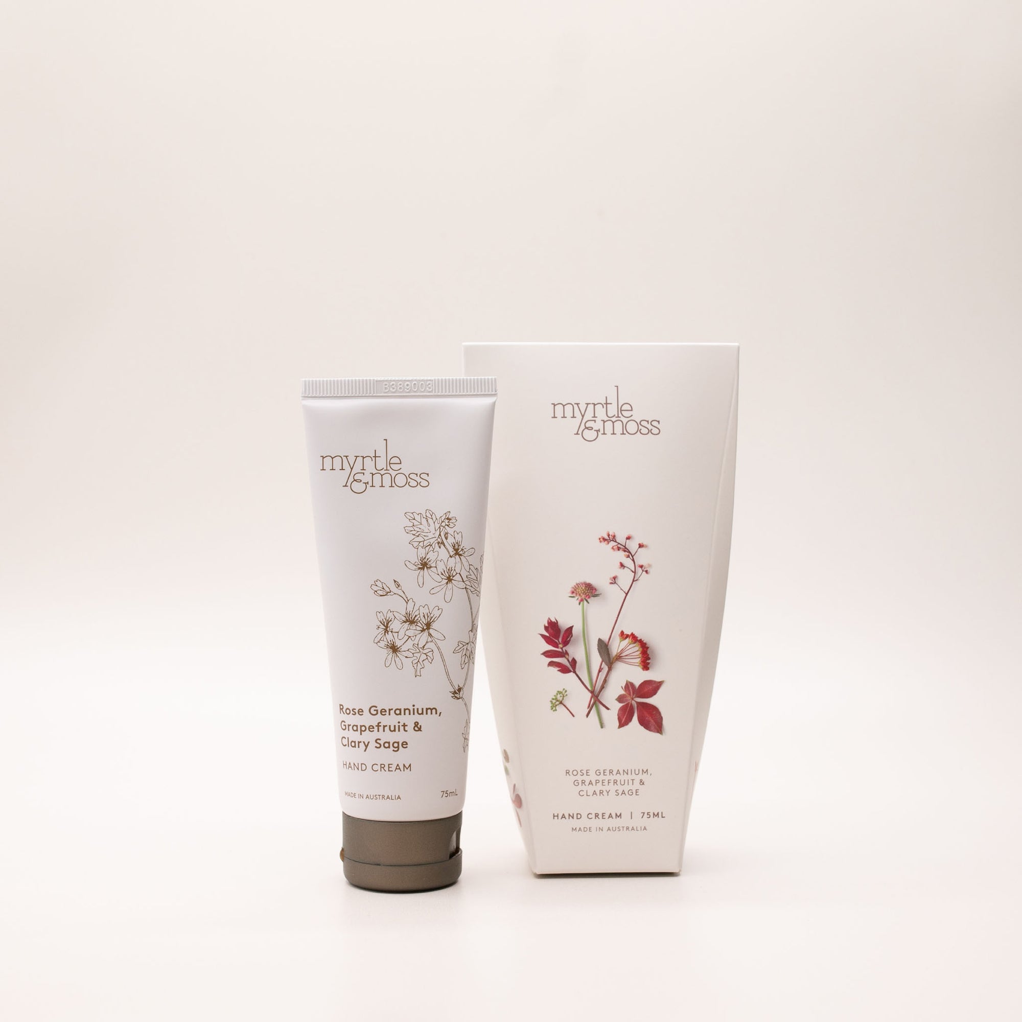 Hand Cream / Large 75ml ~ Rose Geranium, Grapefruit &amp; Clary Sage