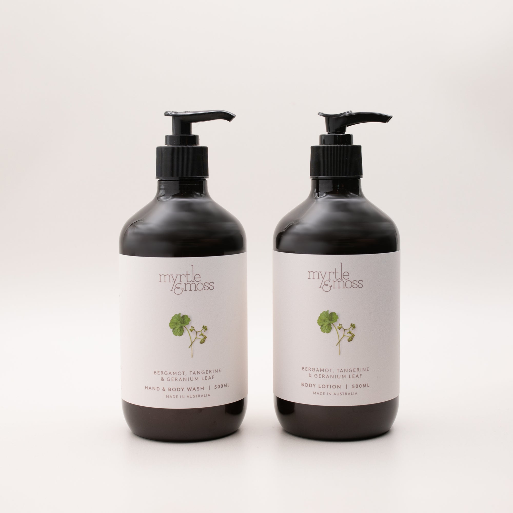 Wash + Lotion Duet ~ Bergamot Rind, Tangerine &amp; Geranium Leaf