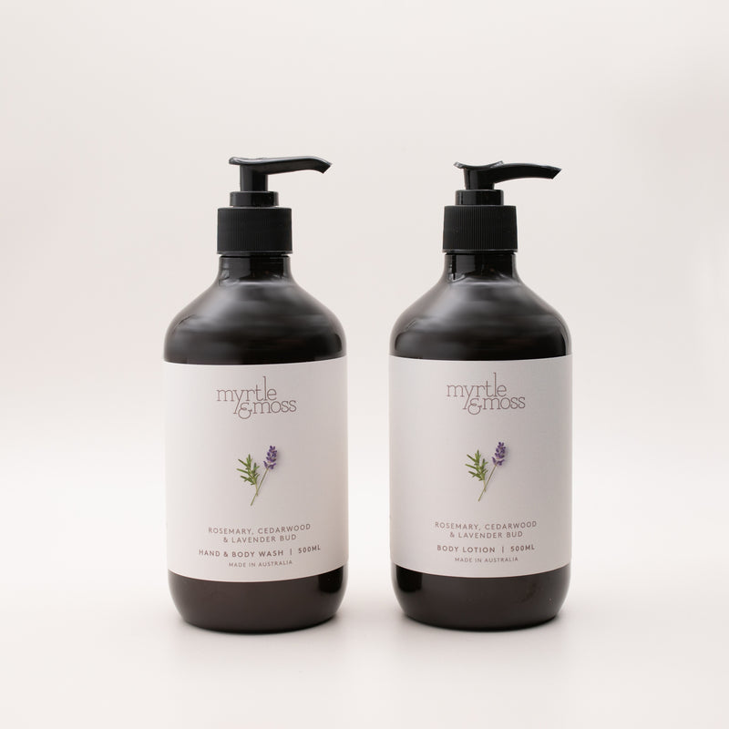Wash + Lotion Duet ~ Rosemary, Cedarwood & Lavender Bud