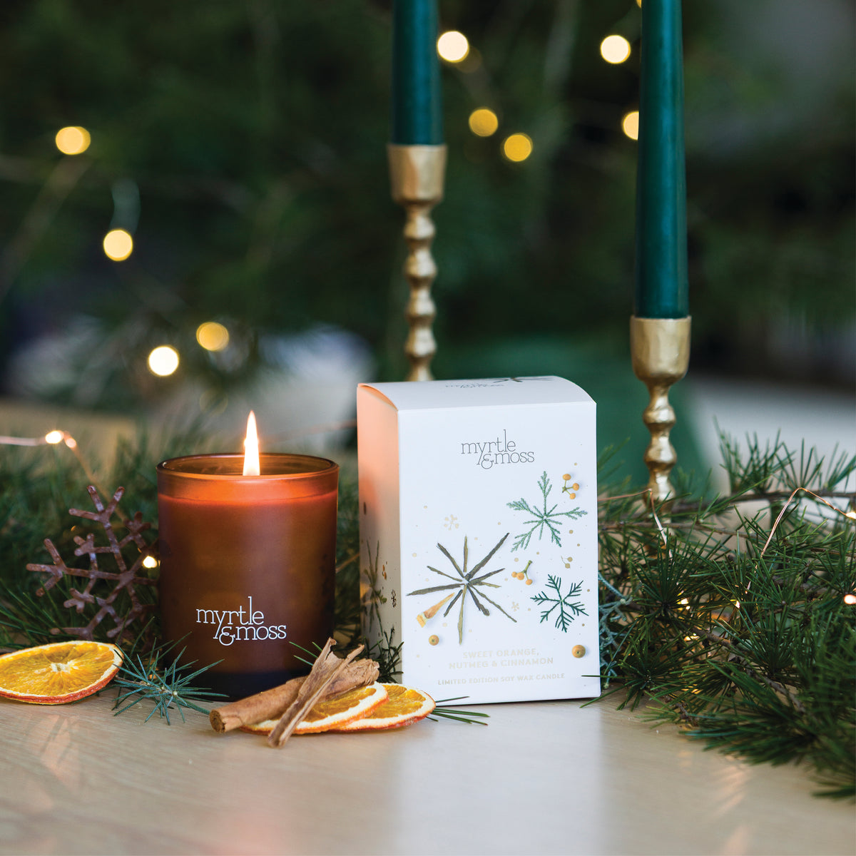 Christmas Candle ~ Sweet Orange, Nutmeg &amp; Cinnamon