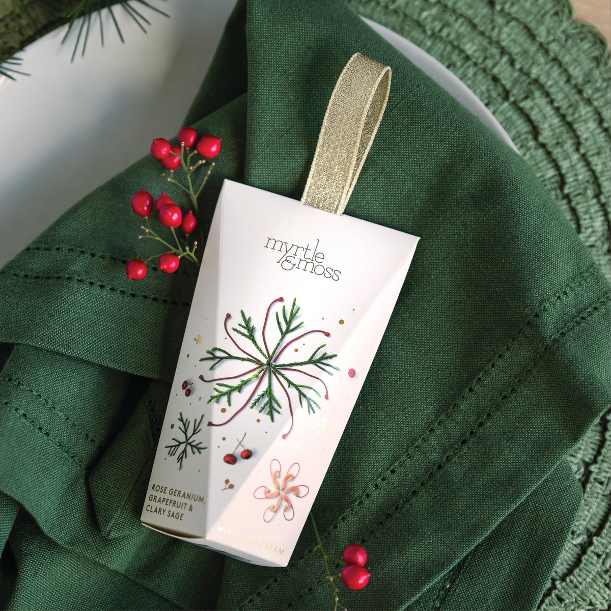 Christmas Ornament ~ Rose Geranium, Grapefruit &amp; Clary Sage