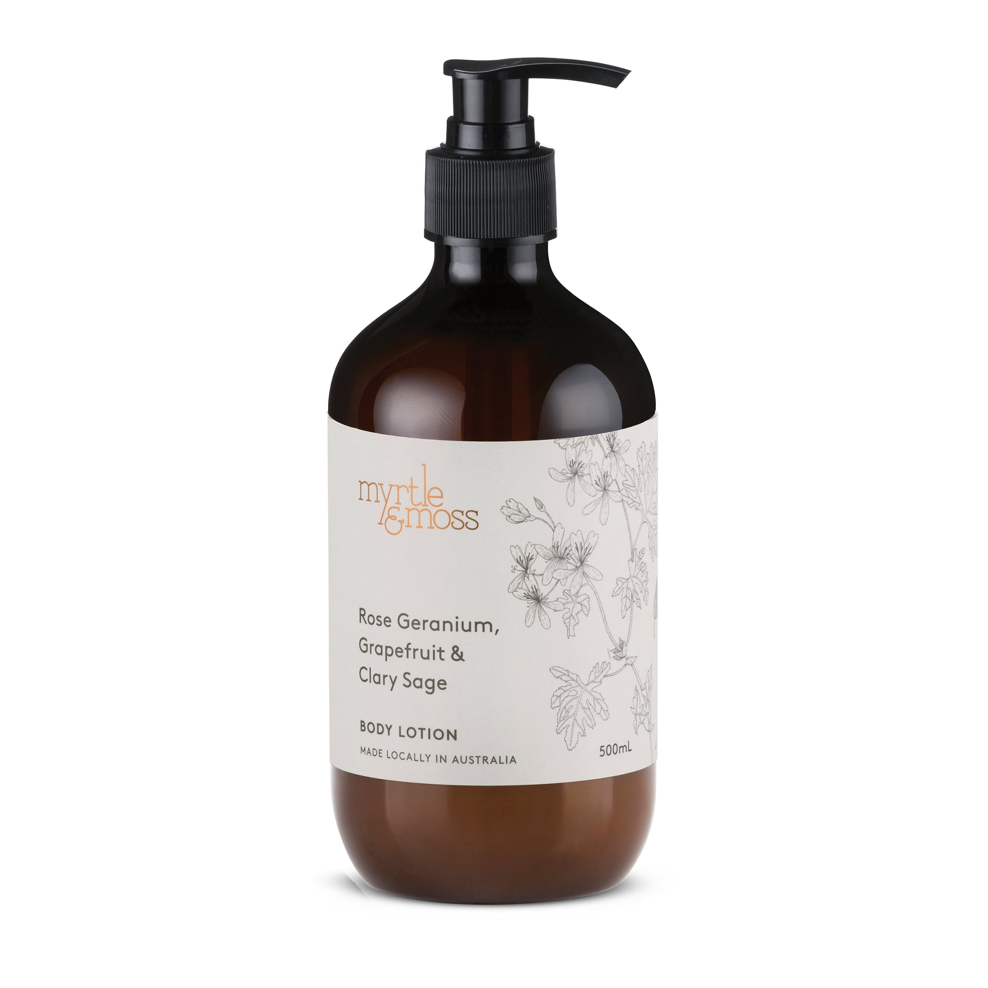 Rose Geranium, Grapefruit & Clary Sage Hand & Body Lotion 500ml Rose Geranium, Grapefruit & Clary Sage Hand & Body Lotion 500ml